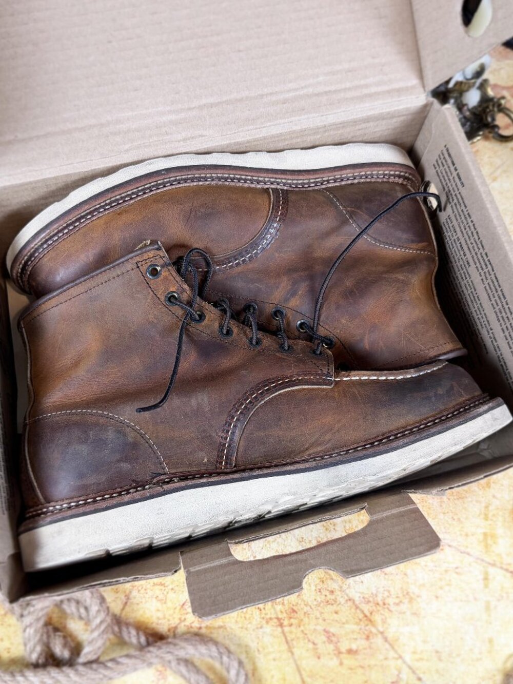 Red Wing Heritage 1907 Classic Moc Boots | Copper Rough & Tough | Men's 11.5 D - Picture 7 of 16